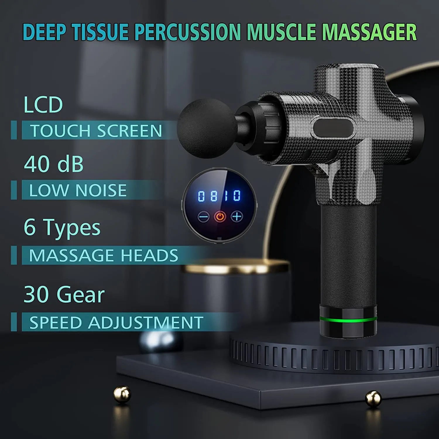 Deep Tissue Massage Gun Portable Facial Muscle Massager Massage