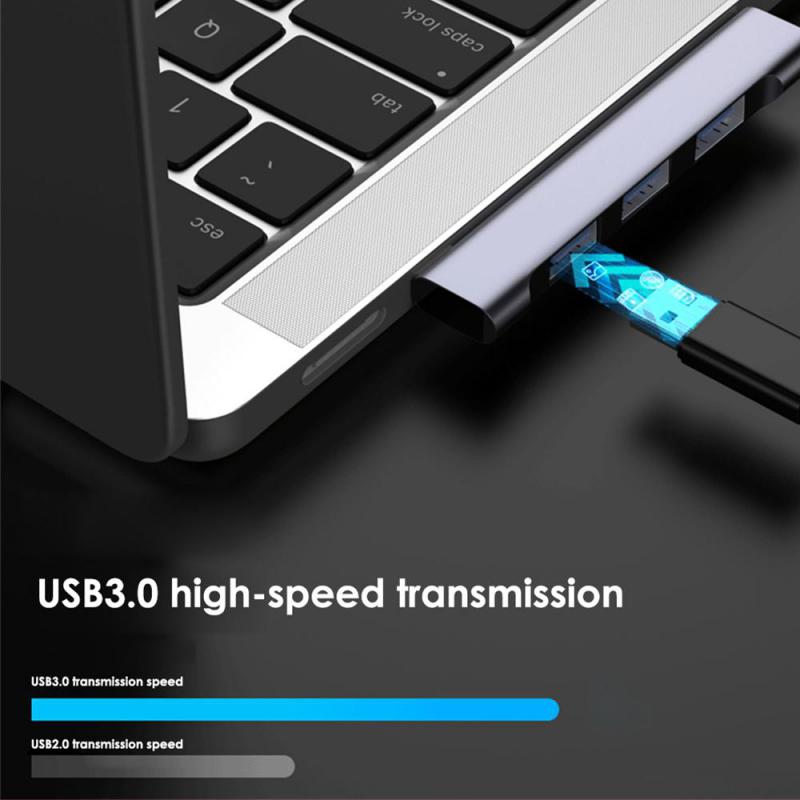 RYRA 4 IN 1 USB-C HUB Universal Compact Mini USB2.0/USB3.0 Docking Station PD High Speed USB Hub for Computer Accessories