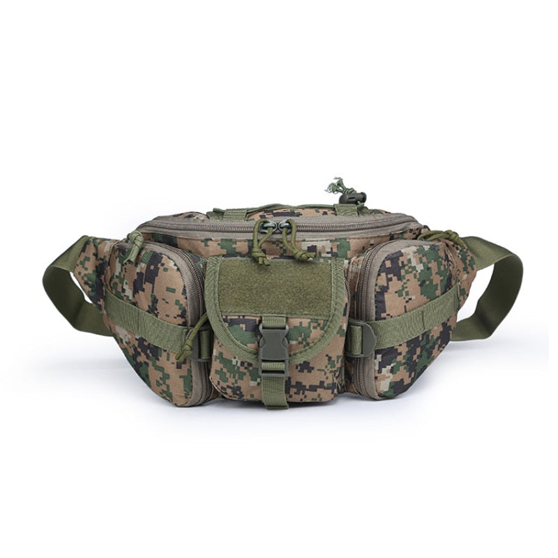 Outdoor Waist Bag Men's Tactical Waterproof Molle Camouflage Hunting Hiking Climbing Nylon Mobile Phone Belt Pack Combat Bags