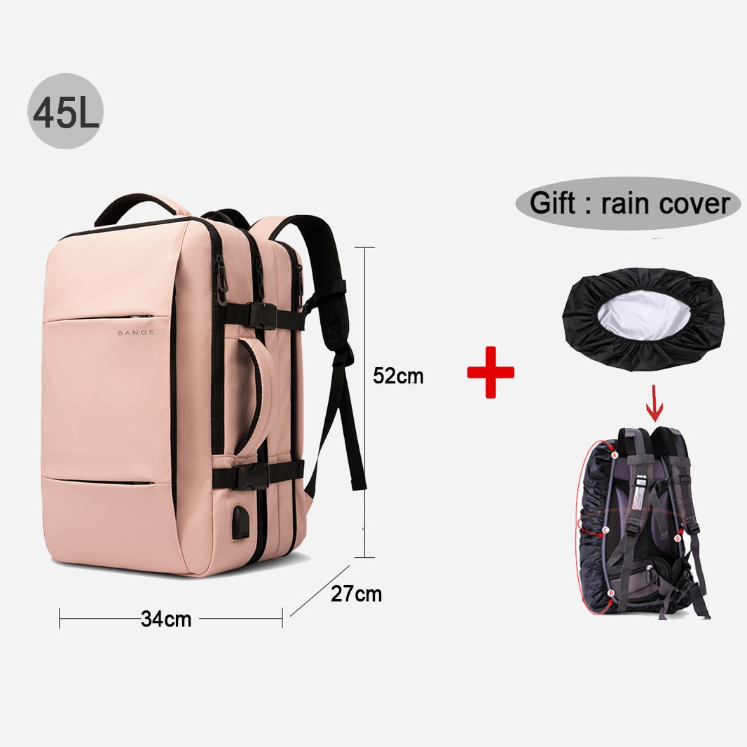 Travel Backpack Men Business Aesthetic Backpack School Expandable USB Bag Large Capacity 17.3 Laptop Waterproof Fashion Backpack