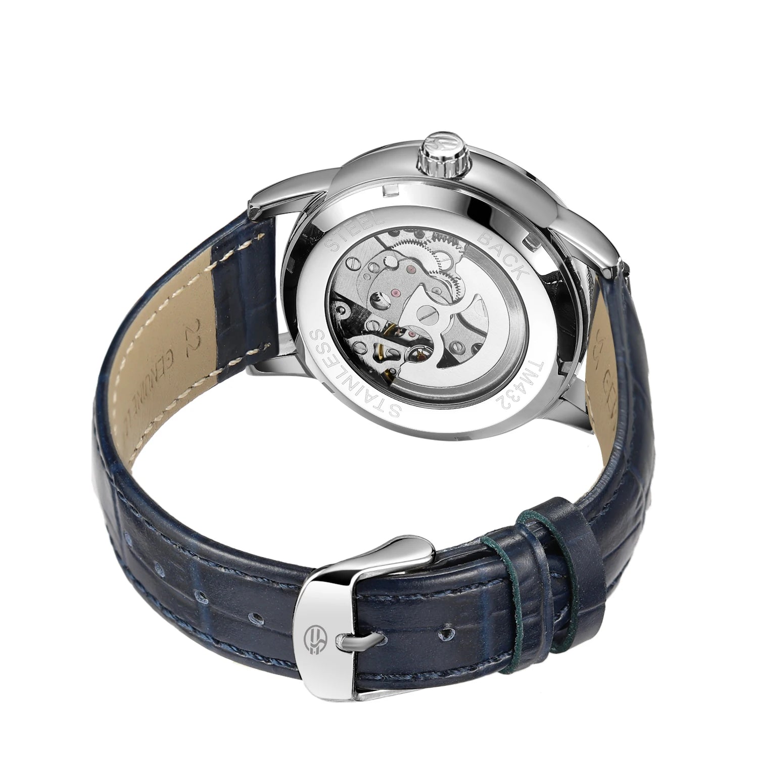 Forsining 432E New Original Automatic Mechanical Watch For Men Luxury Diamond Rotational Starry Sky Moon Phase Wristwatch