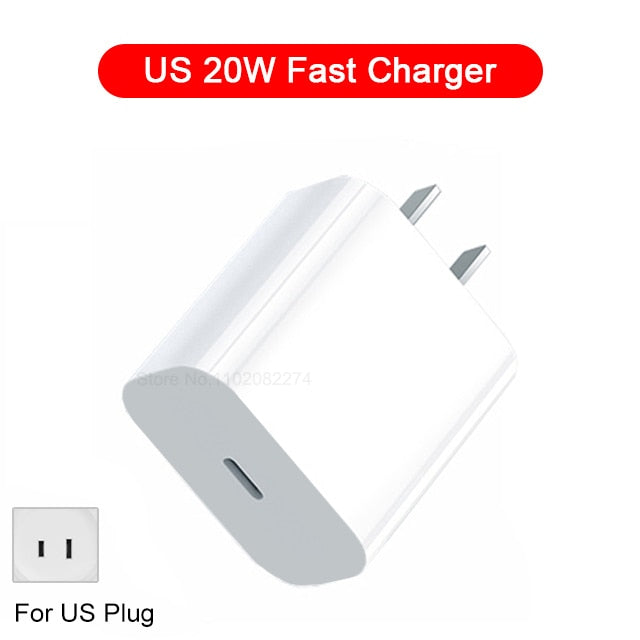 PD 20W Original Charger For iPhone 14 13 12 11 Pro Max Plus Magnetic Wireless Charger XS XR USB C Fast Charge Cable Accessories