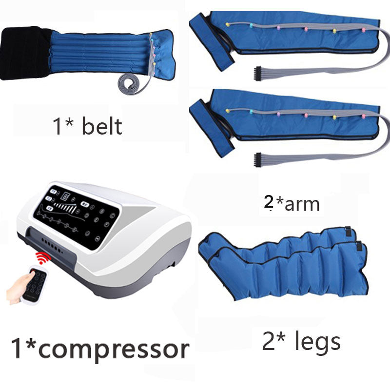 6 Airbags Air Pressure Leg Massager with Air Compression Therapy Arm Thigh Waist Pneumatic Air Wraps Pain Releif Remote Control