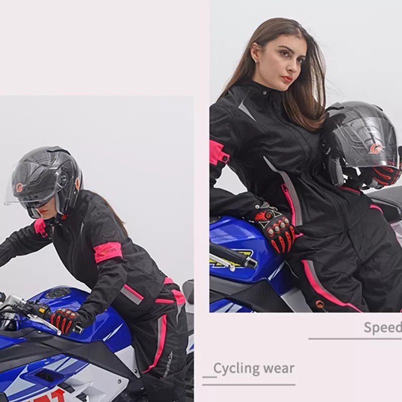 Women Motorcycle Jacket Riding Protective Armor Coat Summer Winter Waterproof Warm Lady Girl Clothing Anti-collision Wear JK-52