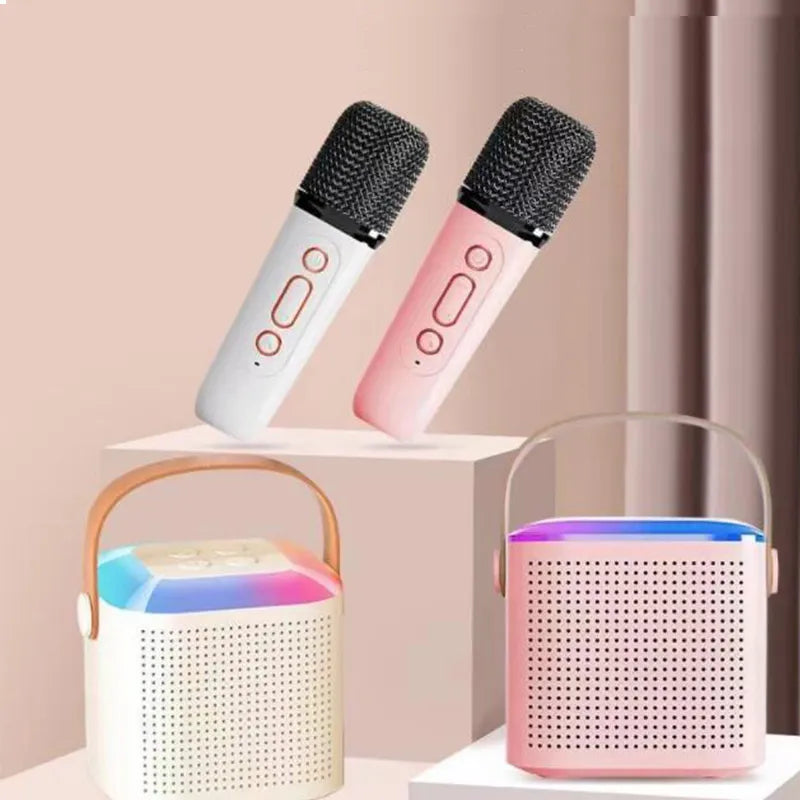 1-2 Wireless Microphone Karaoke Machine Portable Bluetooth 5.3 PA Speaker System MP3 Player Karaoke Machine For Kids Adults Home