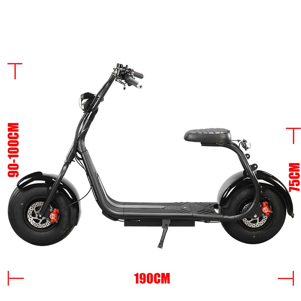 Citycoco Electric Scooter 2000W Motor 60V12AH Lithium Battery 2 Wheel Scooter Suitable For Adults To Work And Commute Outdoors