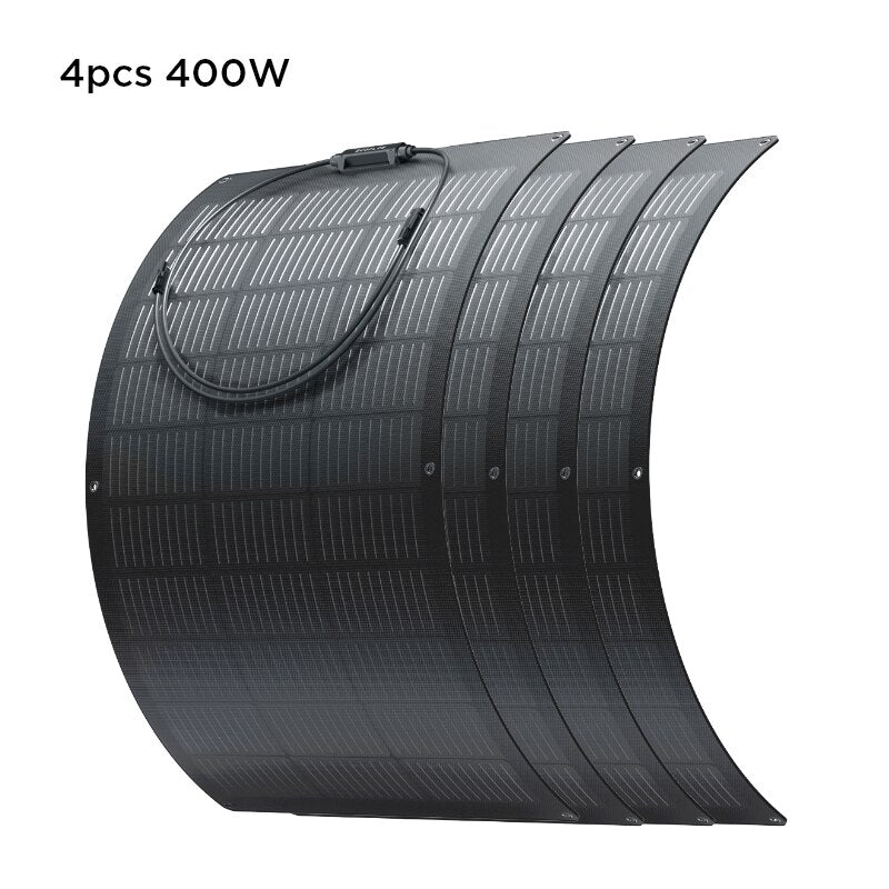 EcoFlow 100W Flexible Solar Panel Photovoltaic Panels IP68 Waterproof Solar Panel Kit Complete High Efficiency Solar Modules