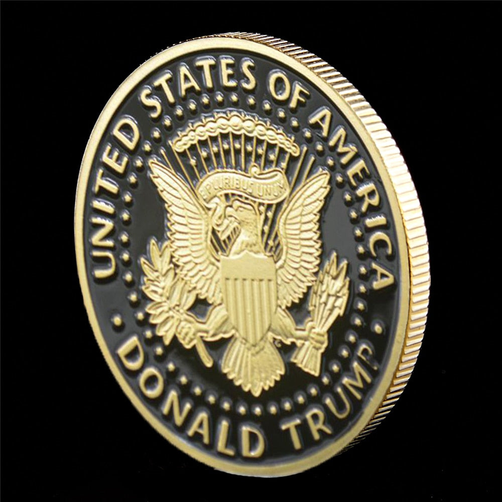 2024 President Donald Trump Gold Plated Freedom Eagle Souvenir Coin Donald J Trump Of USA Great Again