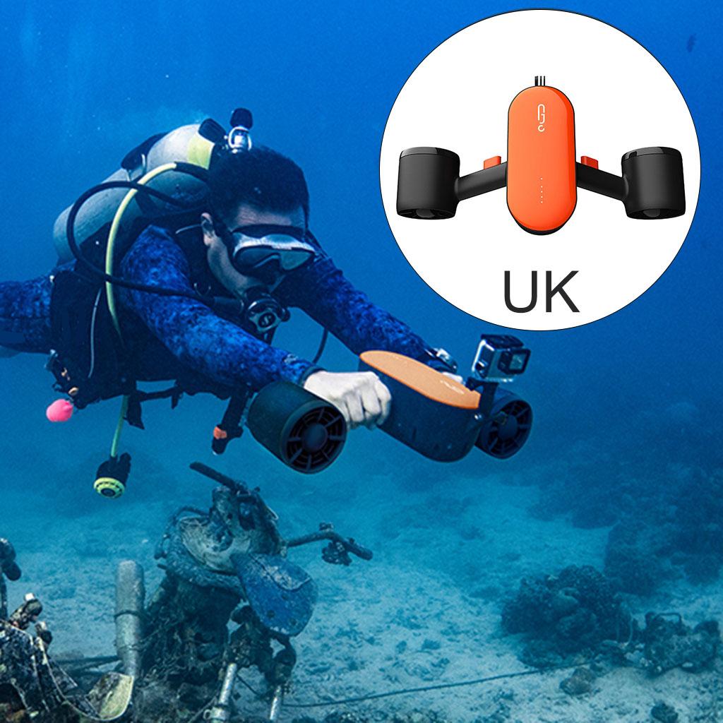 Waterproof Electric Underwater Scooter 3 Speed Scuba Diving Propeller Pool Sea Scooters Water Sports Equipment UK Plug