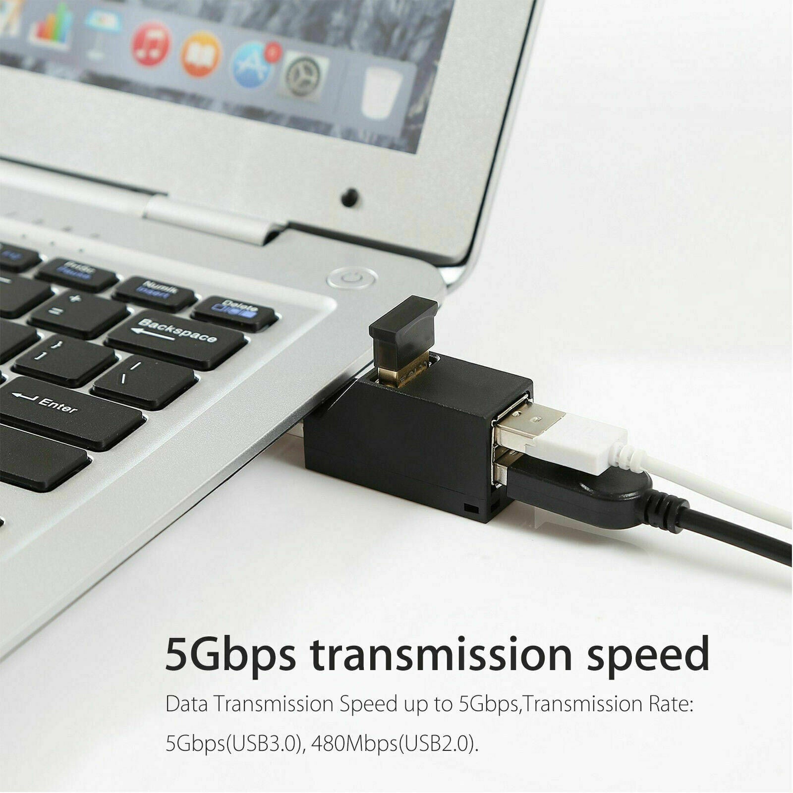 USB 3.0 Hub 3 Ports Portable Fast Data Transfer USB Splitter for Computer Laptop Docking Station 2.0 Hub Adapter PC Accessories