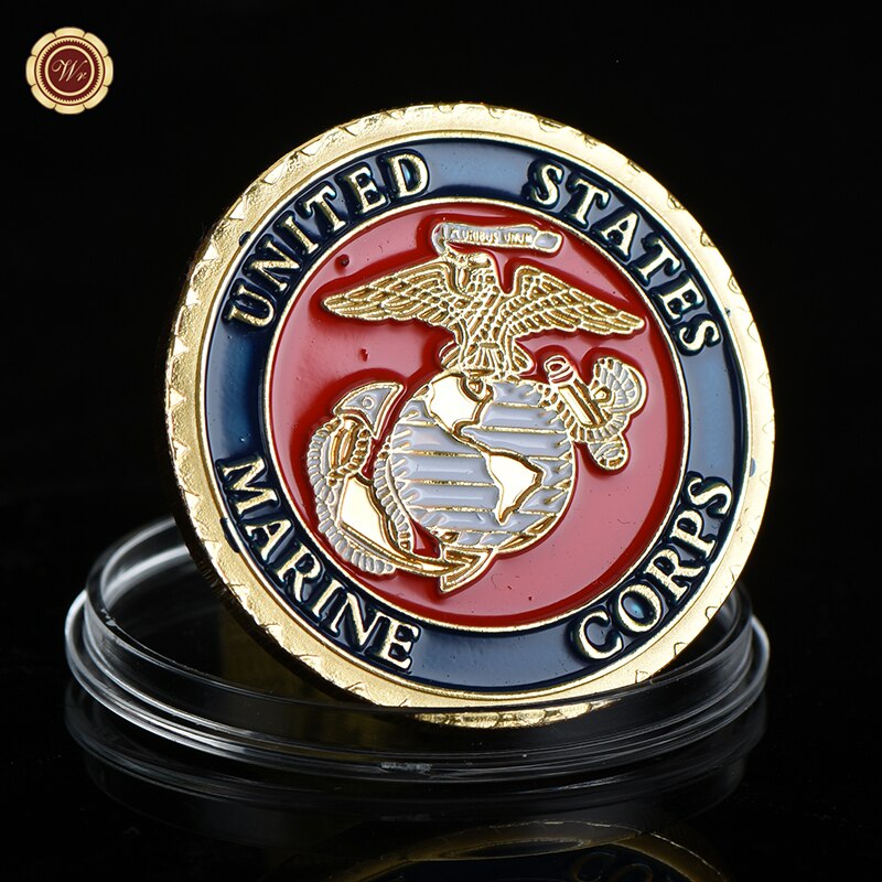 America Screaming Eagles Marine Corps Gold Challenge Coin Usa Vietnam War Commemorative Coins Souvenir Gift for Collection