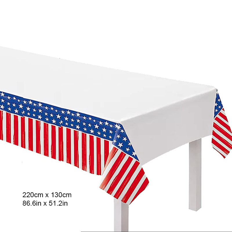 Usa Party Decoration 4th Of July Independence Day Supplies Banner Plate Napkins For Patriotic Party Supplies Memorial Day Decors