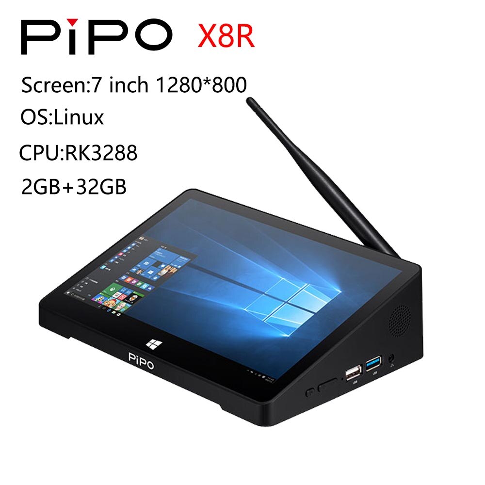 PIPO X8 Pro / X8S / X8R Mini PC 7 inch 1280*800 Win10 / Android 7.1 / Linux Intel N4020/Z3735/RK3288 2G/3G RAM 32G/64G ROM