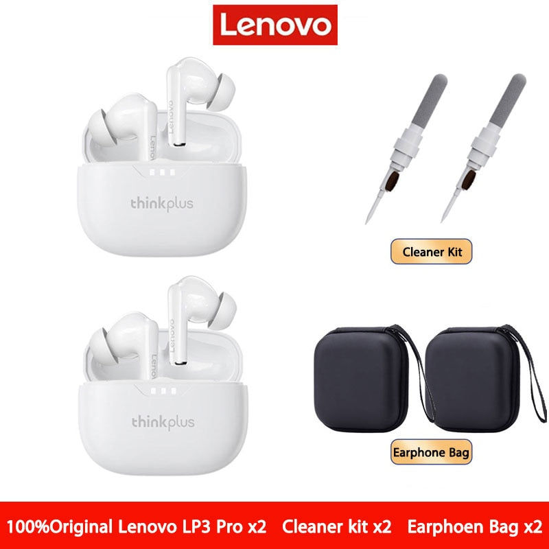 Original Lenovo Lp3 pro TWS Earphones Wireless Bluetooth 5.2 Earbuds HIFI Sound Noise Reduction HD Call Low Latency Headphones