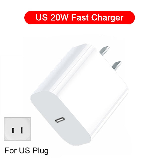 Original For Apple 20W USB C Charger For iPhone 11 12 13 14 Pro Max XS Magnetic Wireless Charger For Airpods Fast Charging Cable