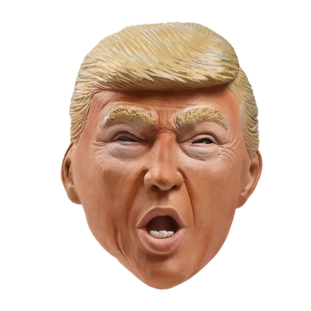 Trump Mask Cosplay Funny Trump Face Latex Mascarillas Helmet Mascaras Vote For President Halloween Carnival Dress Up Party Costu