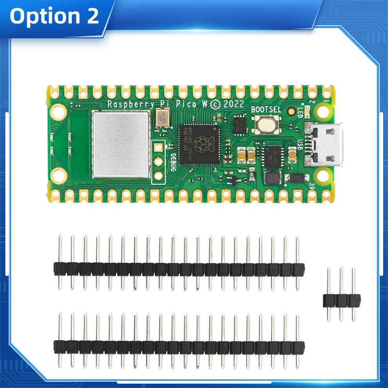 New Raspberry Pi Pico W With Wireless WiFi RP2040 Microcontroller Development Board Optional Acrylic Case GPIO Header