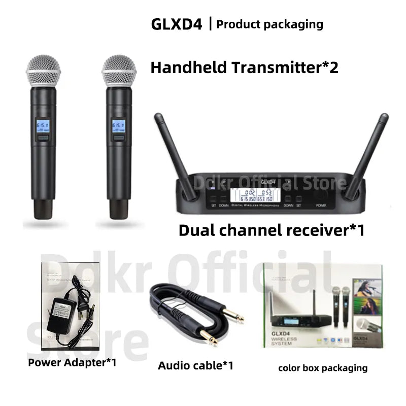 Professional Wireless Handheld Microphone for Studio Recording and Karaoke Meetings Church