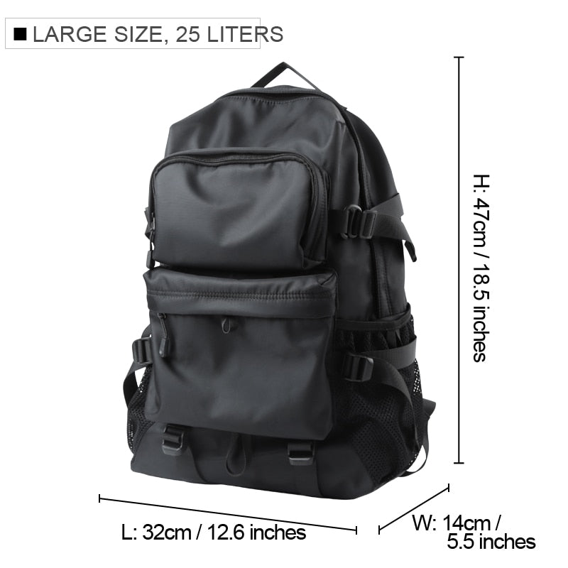 Men Fashion Personalized Travel Backpack Light Weight Large Space 17inch Laptop Bag Teenage Outdoor Waterproof School Bag