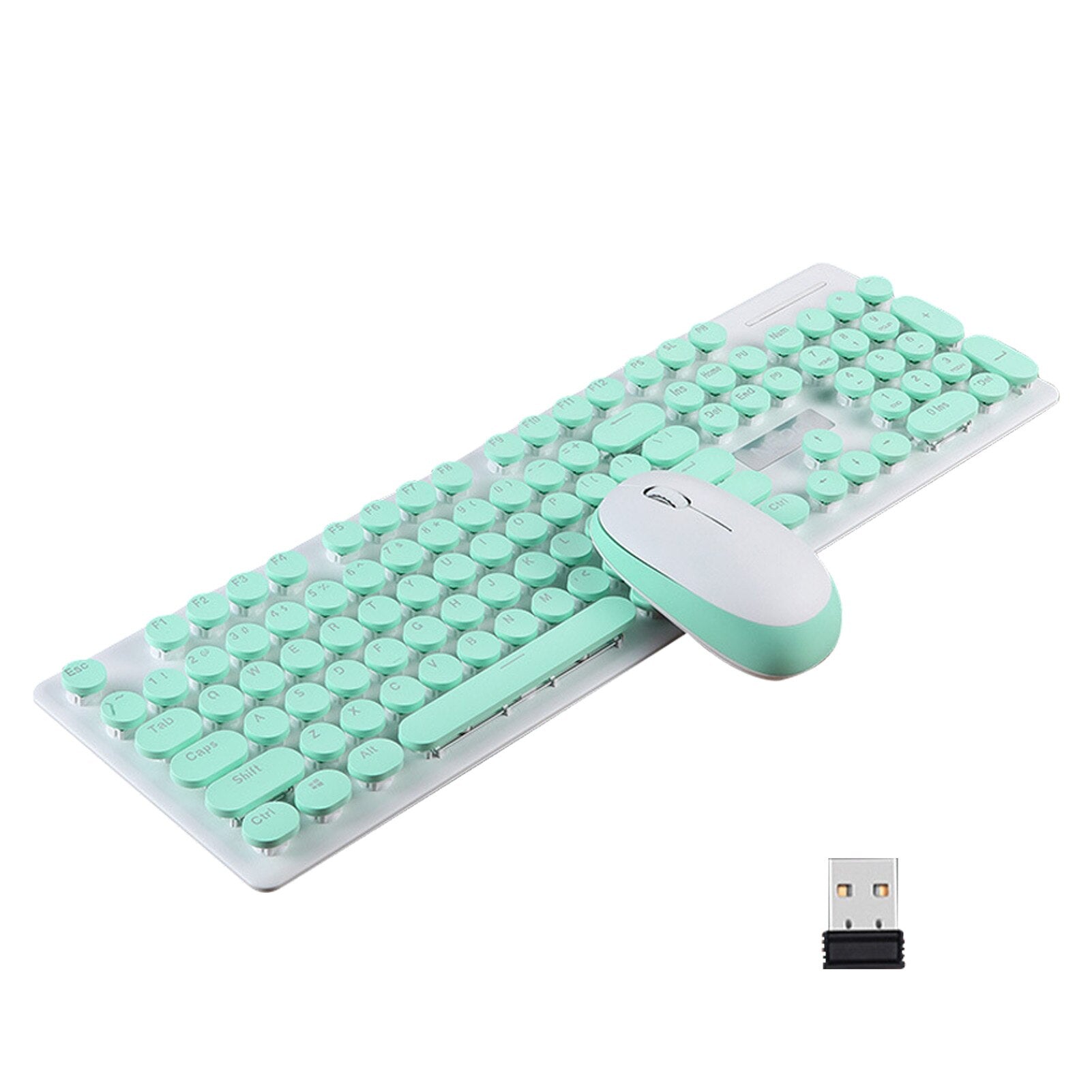 Retro Wireless USB For Laptop Non Slip Office Notebook Sensitive Home Computer Accessories Keyboard Mouse Set Ergonomic