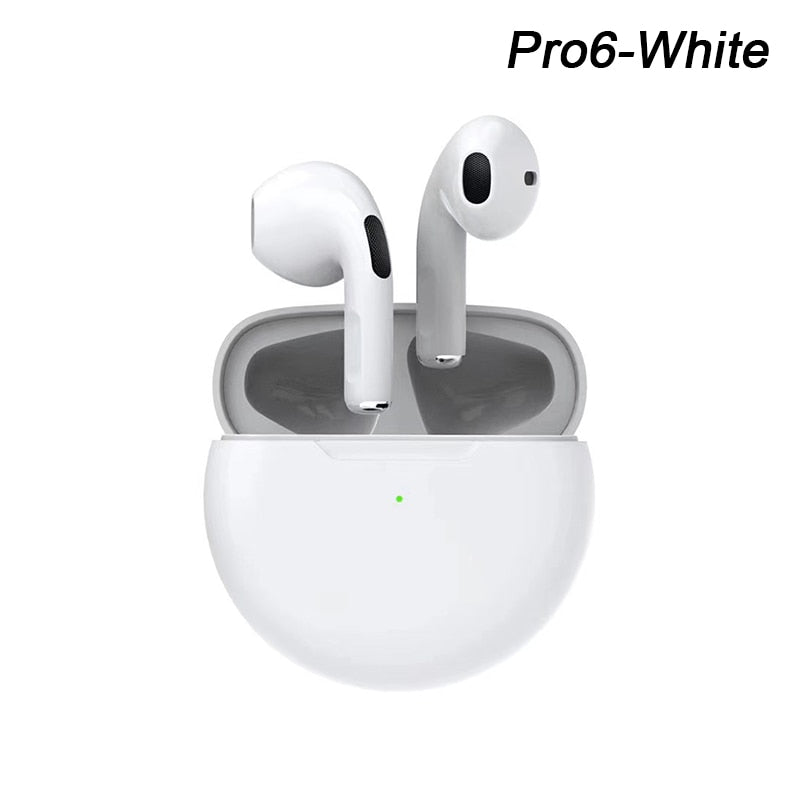 سماعات رأس لاسلكية Pro 6 TWS مع ميكروفون Fone سماعات بلوتوث سماعات أذن رياضية Pro6 J6 سماعة رأس لهواتف Apple iPhone Xiaomi Huawei LG