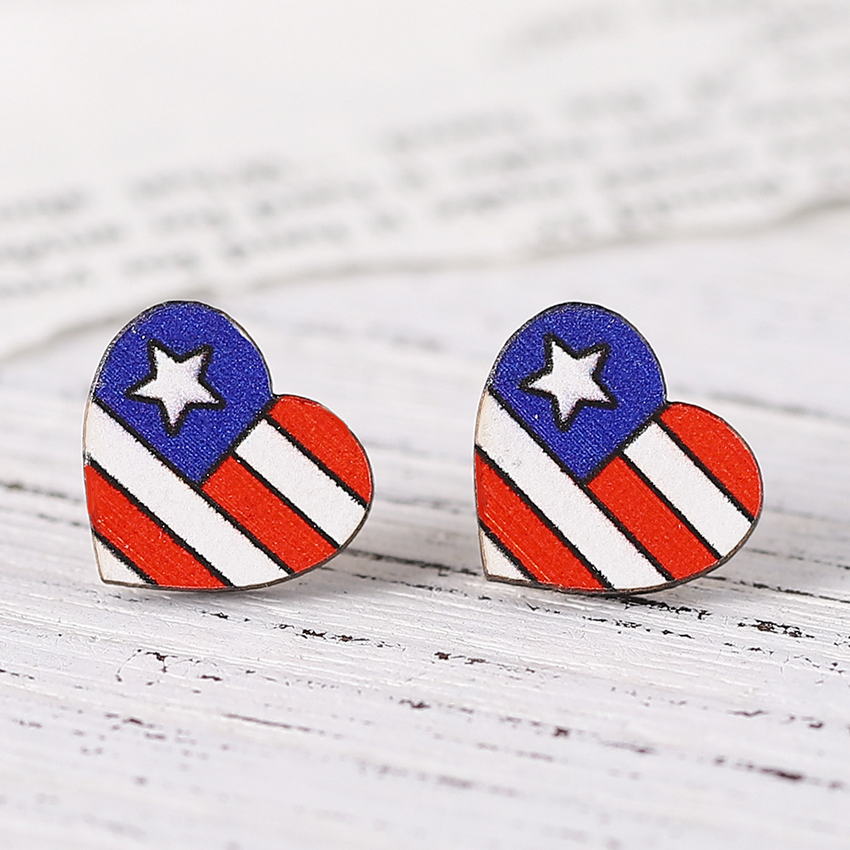 USA 4th of July Eagle Star Stud Earrings Independence Day Patriotic Jewelry American Memorial Day Earrings Pop Jewelry Gifts