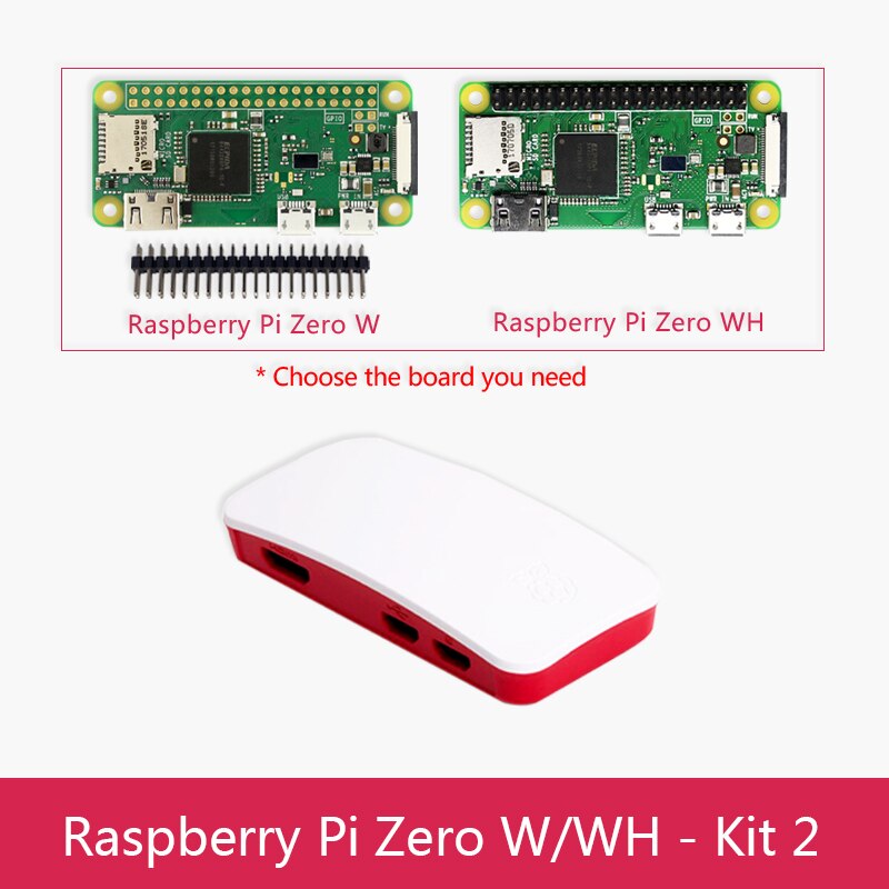 Original Raspberry Pi Zero W Board 1GHz single-core CPU 512MB RAM Bluetooth BLE&amp;WiFi Pi 0  Zero WH with Pin header or Case Kit