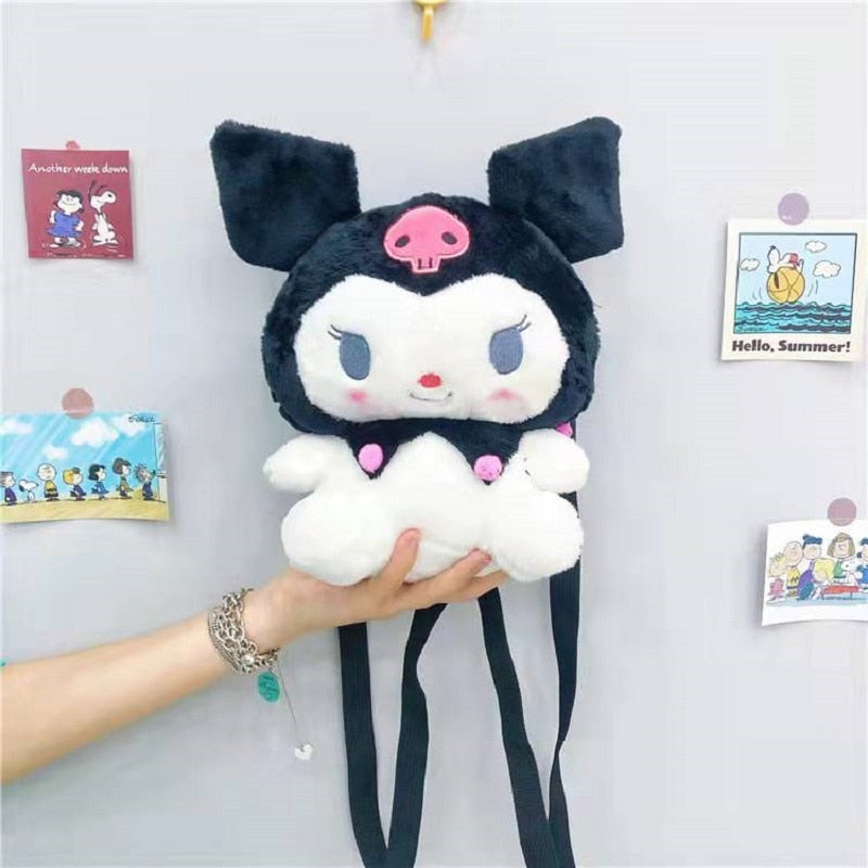 Kawaii Japanese Style Backpack Plush Melodying Back Bag Girl's School Bag Cartoon Kuromies Bags Gifts For Girlfriend Children