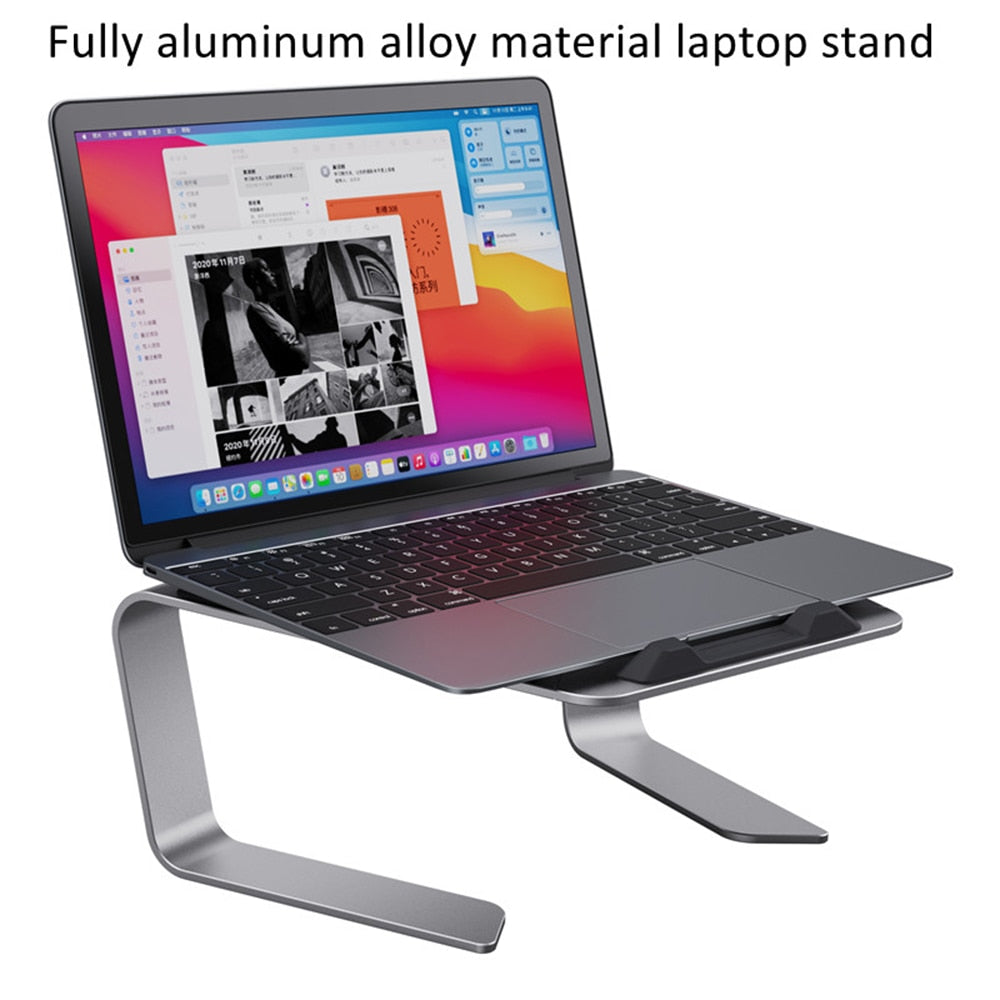 Adjustable Aluminum Laptop Stand Portable Notebook Support Holder for Macbook Pro IPad Air Computer Tablet Riser Cooling Bracket