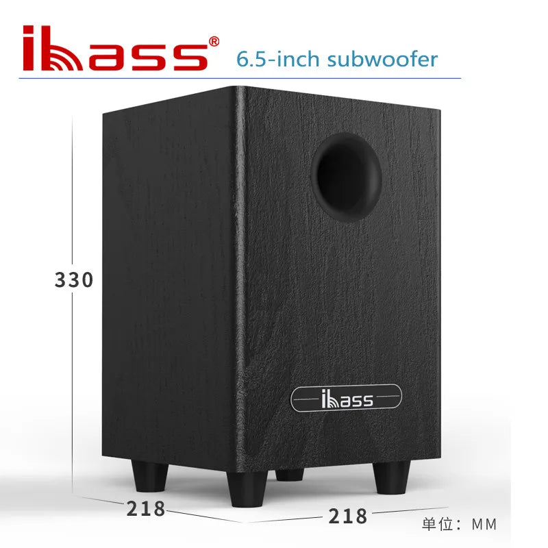 مضخم صوت سلبي Ibass 100 واط عالي الطاقة 6.5 بوصة مع مضخم صوت منزلي للسيارة 360 مكبر صوت ستيريو SW Bass مخرج نظام المسرح المنزلي HIFI