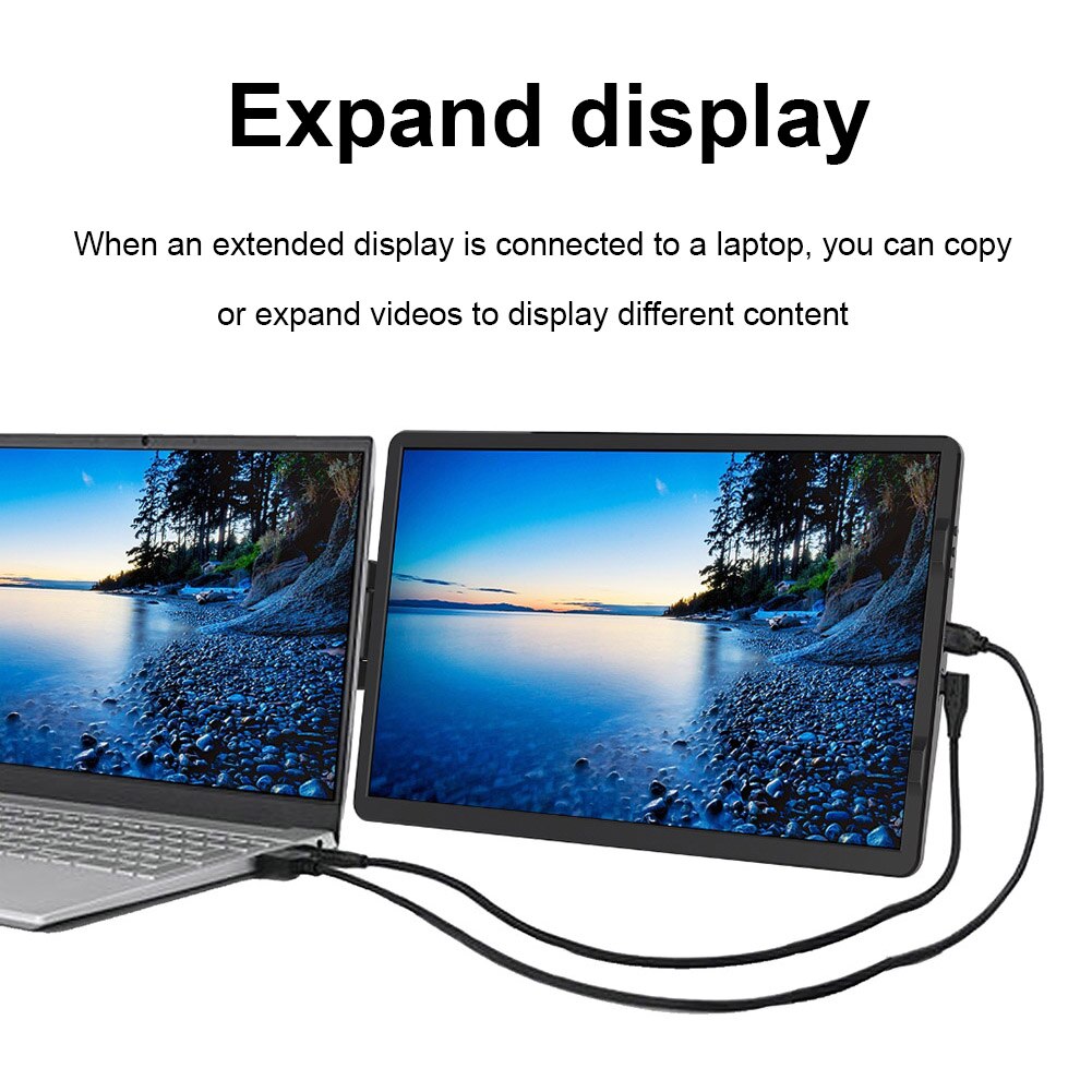 10.5 Inch Portable Monitor Extend Screen FHD 1920x1280 External Display 15:10 420Cd Easy To Use HDMI-Compatible for PS4 Laptop