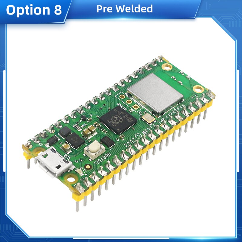 New Raspberry Pi Pico W With Wireless WiFi RP2040 Microcontroller Development Board Optional Acrylic Case GPIO Header