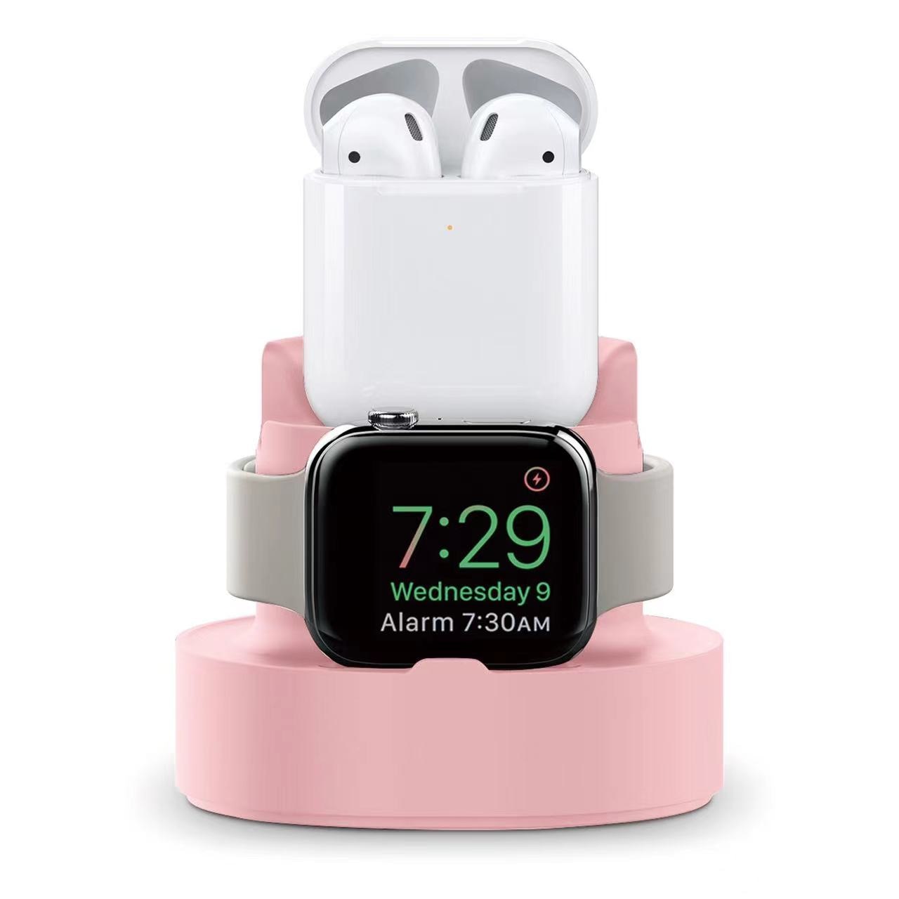 3 في 1 ساعة الهاتف سماعة سيليكون حامل شحن حامل آيفون 11 12 برو ماكس IWatch Airpods برو 2 3 شاحن قاعدة لتثبيت الكمبيوتر المحمول