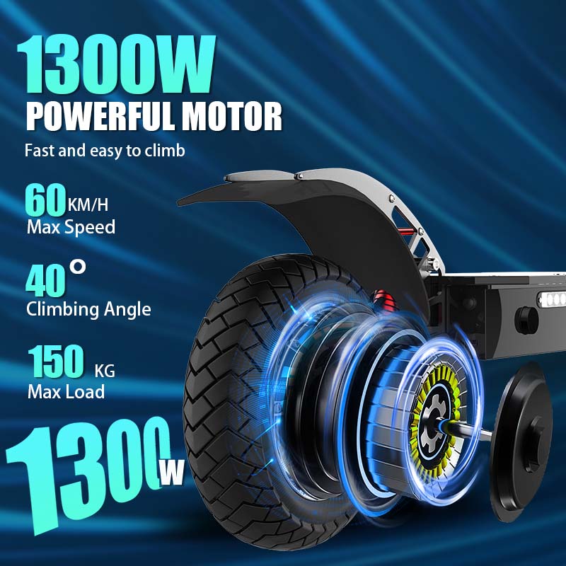 AJOOSOS X750 1300W Electric Scooter 75KM Long Range with 48V 20AH Battery Capacity Foldable Electric Scooter Adults 25KG Weight