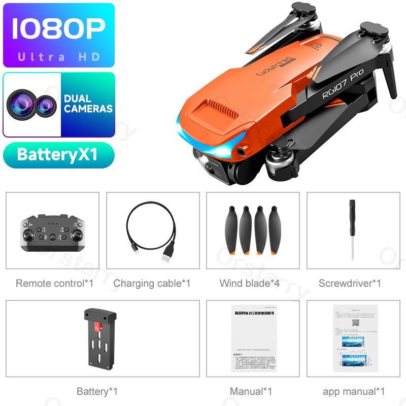 2023 HOT RG107 Pro Mini Drone 4K ESC Three-sided Obstacle avoidance Professional Dual HD Camera FPV Dron Foldable Quadcopter Toy