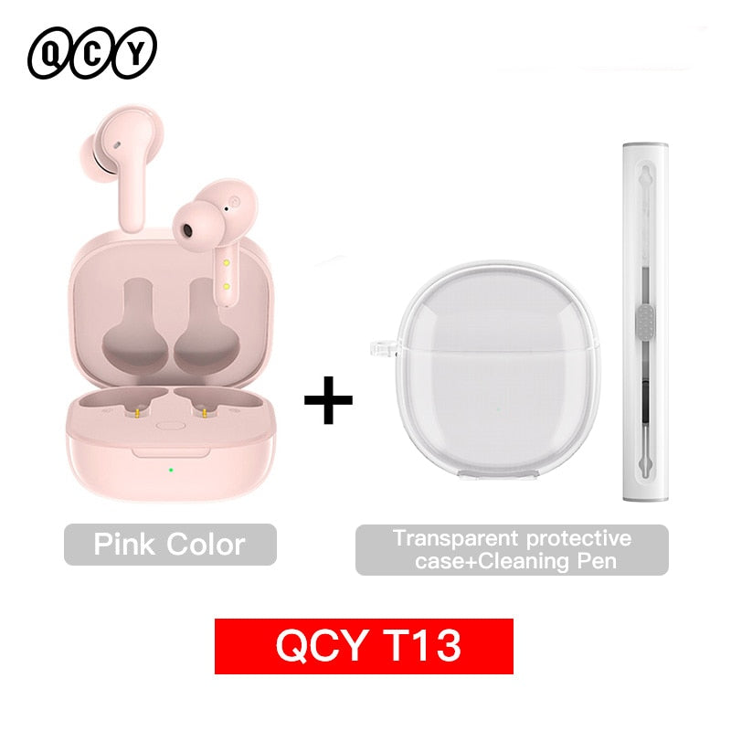 Qcy T13 Bluetooth Headphone V51 Wireless Tws Earphone Touch Control E Power Packed Store 4318