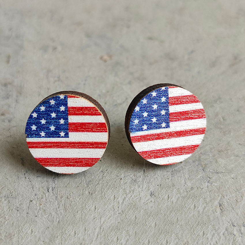 USA 4th of July Eagle Star Stud Earrings Independence Day Patriotic Jewelry American Memorial Day Earrings Pop Jewelry Gifts