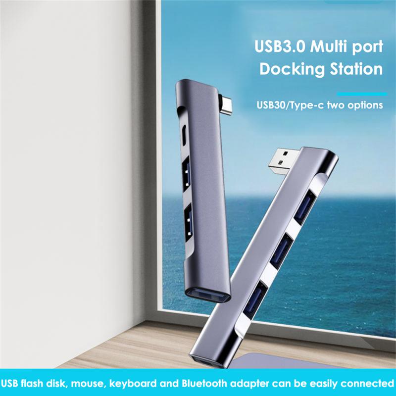 RYRA 4 IN 1 USB-C HUB Universal Compact Mini USB2.0/USB3.0 Docking Station PD High Speed USB Hub for Computer Accessories