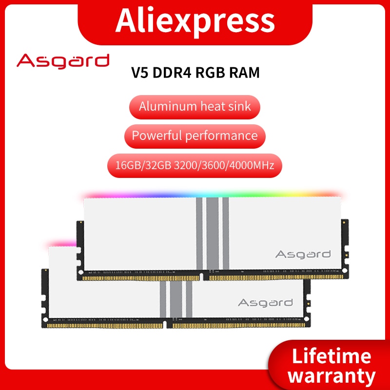 Asgard Valkyrie V5 series RGB RAM 8GBx2 3200MHz 3600MHz RAM Memoria Computer Desktop DDR4 16gbX2 3200MHz 3600Mhz DIMM RGB