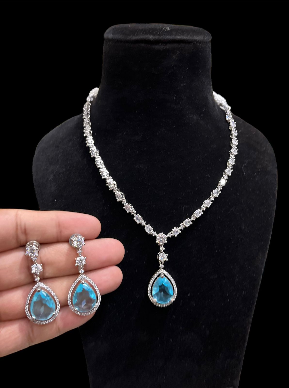 High quality American Diamond Necklace set with Earrings