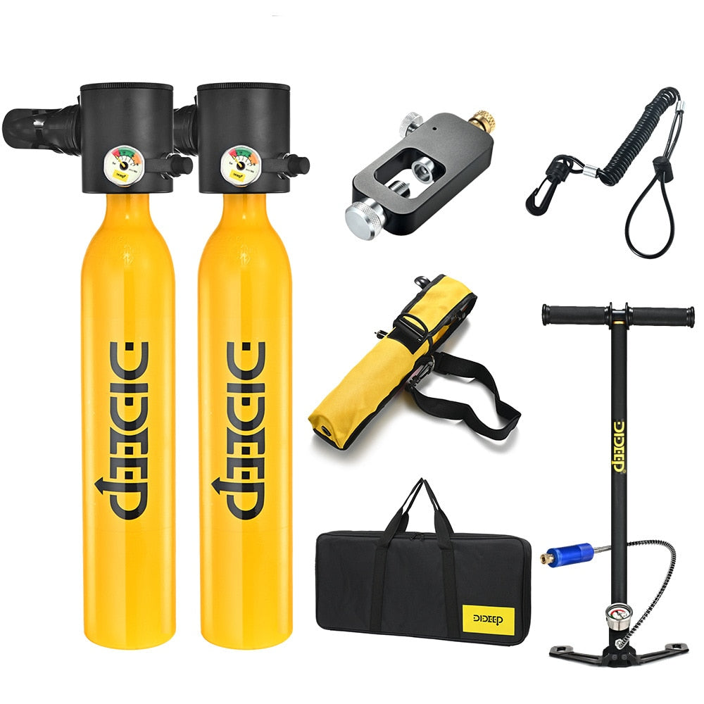 DIDEEP Diving Equipment 0.5L Mini Scuba Diving Tank Set Oxygen Cylinder