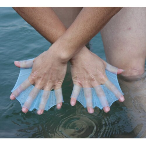 إصبع Webbed GlovesFins اليد ويب الزعانف التدريب سيليكون السباحة والعتاد Webbed قفازات قفازات الغوص أداة السباحة العالمية