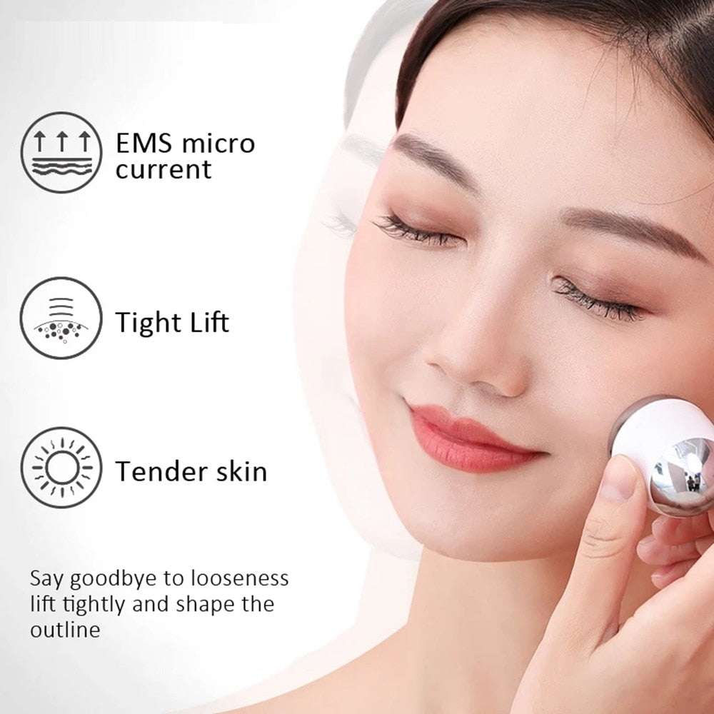 Mini Facial Massage Microcurrent Vibration Skin Tightening Massager Face Lifting Anti-wrinkle Instrument Skin Care Beauty Device