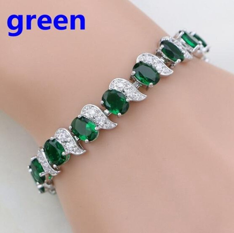 Exquisite Mysterious Lucky Color Crystal Bracelet Charm Bride Engagement Wedding Jewelry Gift Mother\&#39;s Day Gift