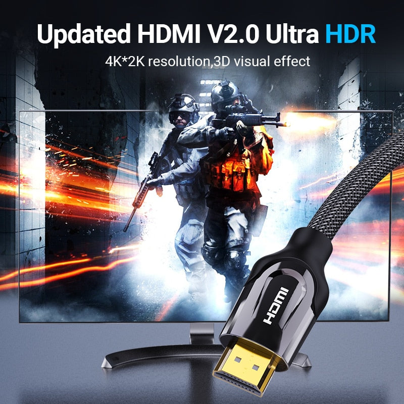 Vention HDMI Cable 4K/60HZ HDMI 2.0 Splitter Cable for Mi Box HDTV HDMI 2.0 Audio Cable Switch Adapter for Xiaomi PS4 Cable HDMI