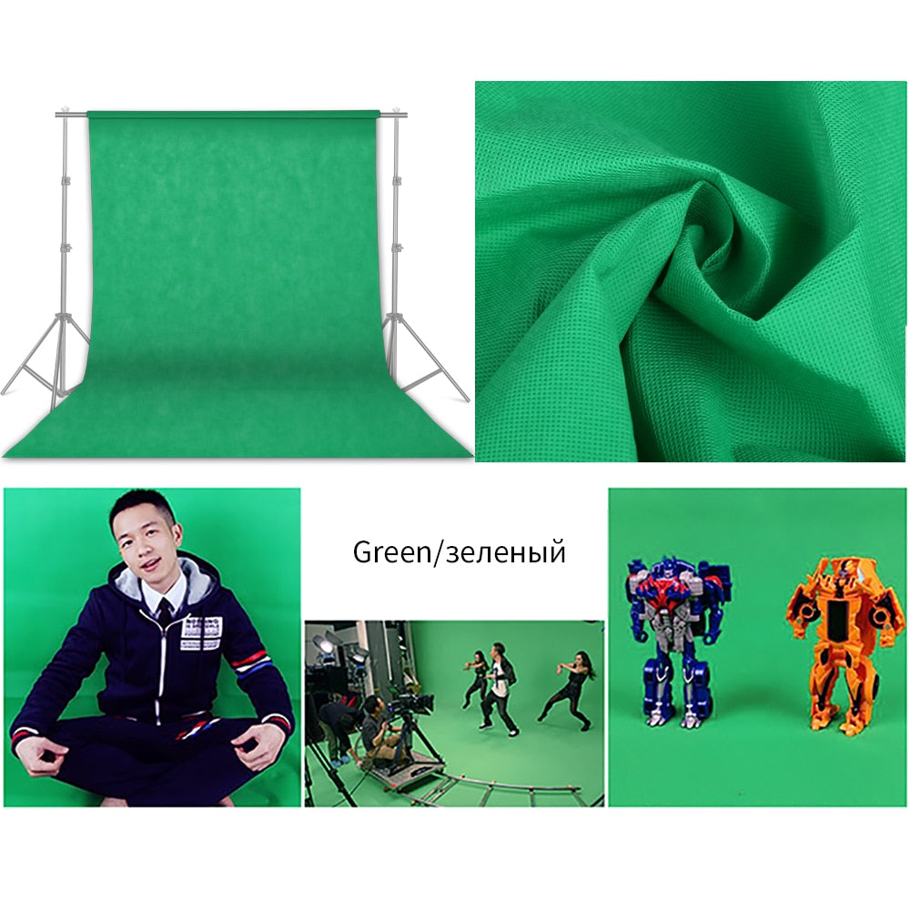 1.6Mx2M/3M/4M Photography Photo Studio Simple Background Backdrop Non-woven Solid Color Green Screen Chromakey 10 color Cloth