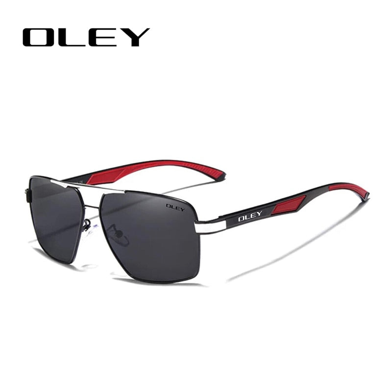 OLEY Brand Design Classic Pilot Polarized Sunglasses Men&#39;s Aluminum Color-Change Lens Goggles Oculos de sol Accept custom logo