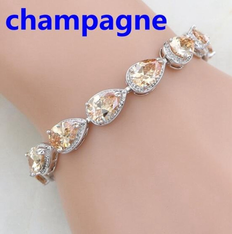 Exquisite Mysterious Lucky Color Crystal Bracelet Charm Bride Engagement Wedding Jewelry Gift Mother\&#39;s Day Gift