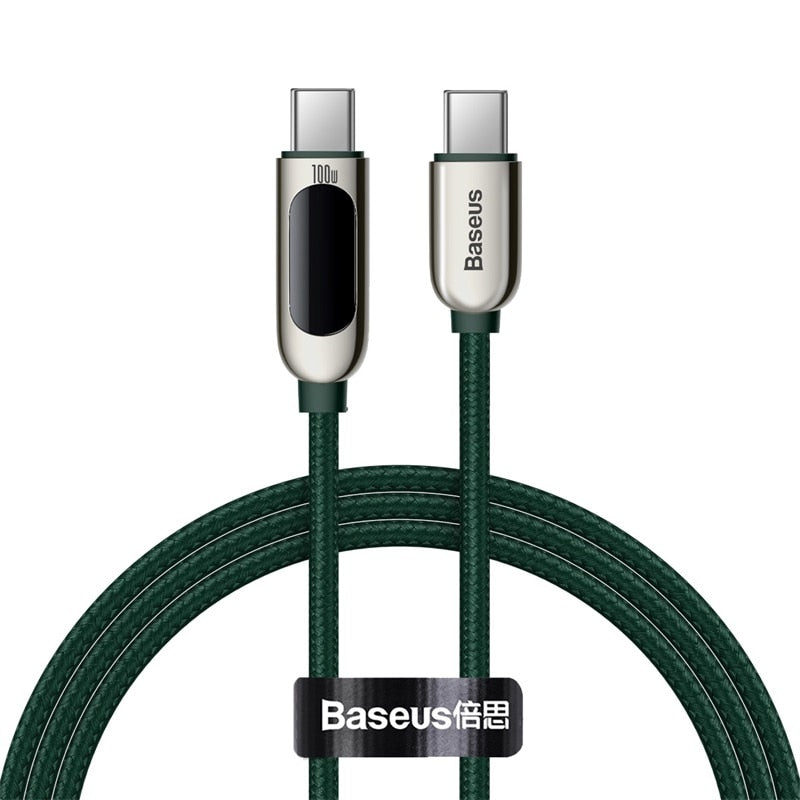 Baseus PD 100 واط/66 واط USB C كابل لماك بوك 2021 شحن سريع نوع C كابل ل شاومي سامسونج بيانات سلك كابل شحن الهاتف