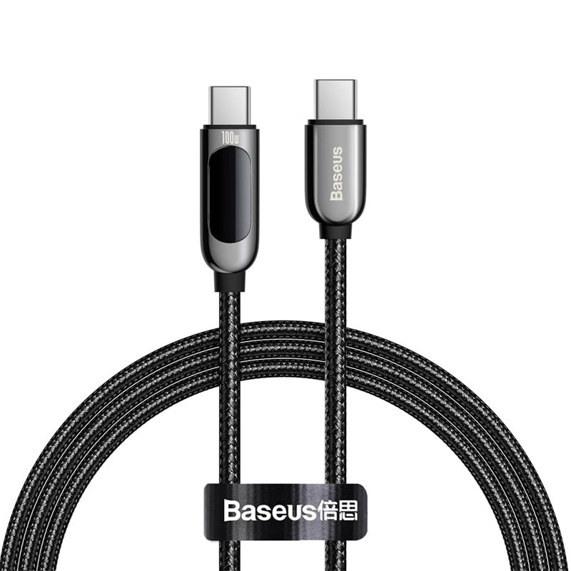 Baseus PD 100 واط/66 واط USB C كابل لماك بوك 2021 شحن سريع نوع C كابل ل شاومي سامسونج بيانات سلك كابل شحن الهاتف